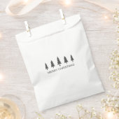 Vrolijk kerstfeest, kerstbomen.Favor Bags Bedankzakje (Geknipt)