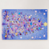 Vrolijk kerstfeest - kerstboom - cadeau voor je legpuzzel (Horizontaal)