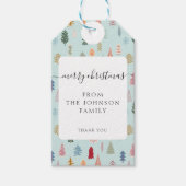 Vrolijk kerstfeest! kerstboom cadeaulabel (Voorkant)