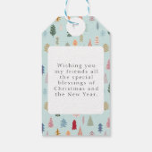 Vrolijk kerstfeest! kerstboom cadeaulabel (Achterkant)