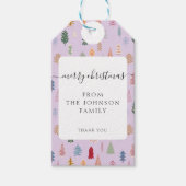 Vrolijk kerstfeest! kerstboom cadeaulabel (Voorkant)