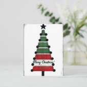 Vrolijk kerstfeest, kerstboom feestdagenkaart (Staand voorkant)