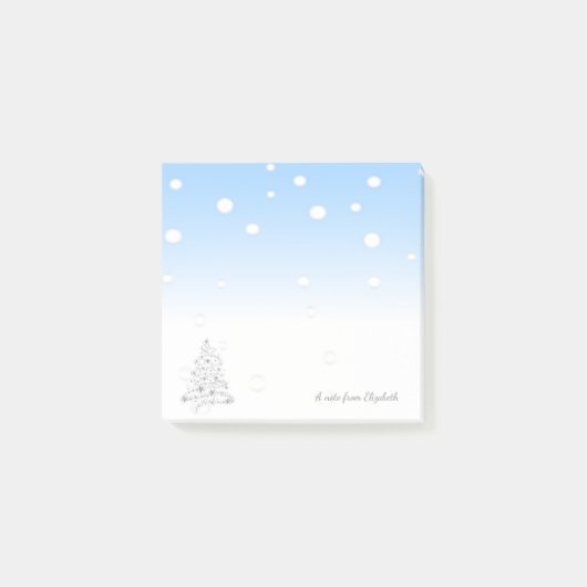 Vrolijk kerstfeest, kerstboom - gepersonaliseerd post-it® notes (Voorkant)
