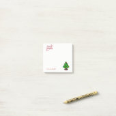 Vrolijk kerstfeest, kerstboom-gepersonaliseerd post-it® notes (Op bureau)