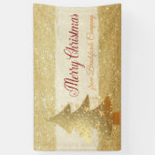Vrolijk kerstfeest, kerstboom, glitterij spandoek (Verticaal)
