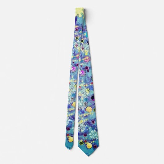 Vrolijk kerstfeest - kerstboom - kerstfeest stropdas (Achterkant)