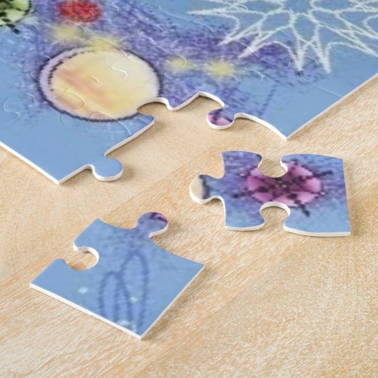 Vrolijk kerstfeest - kerstboom - legpuzzel (Zijkant)