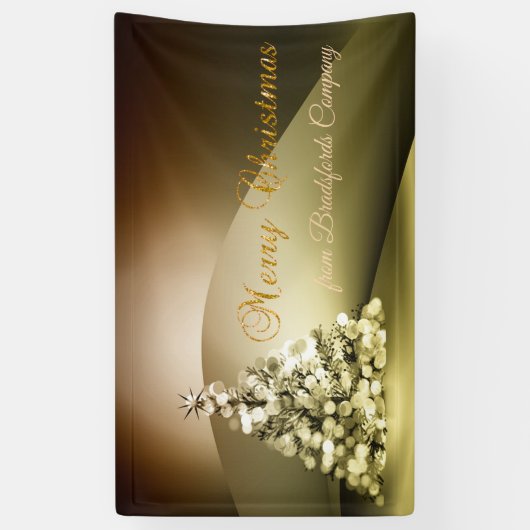 Vrolijk kerstfeest, kerstboombedrijf spandoek (Verticaal)