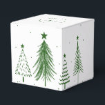 Vrolijk kerstfeest | Kerstboompatroon Bedankdoosjes<br><div class="desc">Het ontwerp is voorzien van een eenvoudig kerstboompatroon.</div>