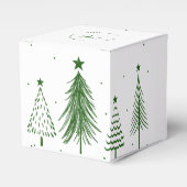 Vrolijk kerstfeest | Kerstboompatroon Bedankdoosjes (Voorkant Zijde)