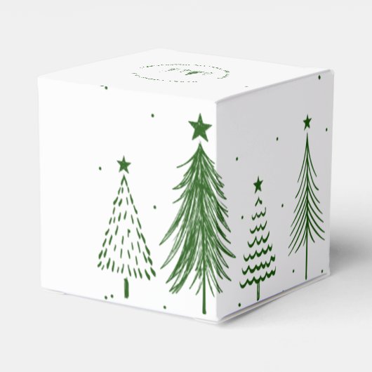 Vrolijk kerstfeest | Kerstboompatroon Bedankdoosjes (Achterkant)