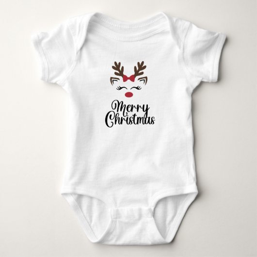 Vrolijk kerstfeest, kerstcadeau, baby shower cadea romper (Voorkant)