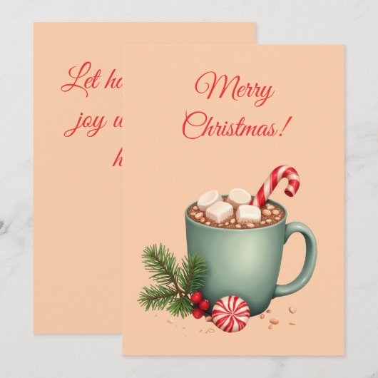 vrolijk kerstfeest! Kerstcadeau. Kerstkaart. Save The Date (Voorkant / Achterkant)