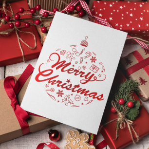 Vrolijk kerstfeest, kerstcadeaus briefkaart