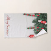 Vrolijk kerstfeest, kerstcadeautjes bad handdoek (Handdoek)