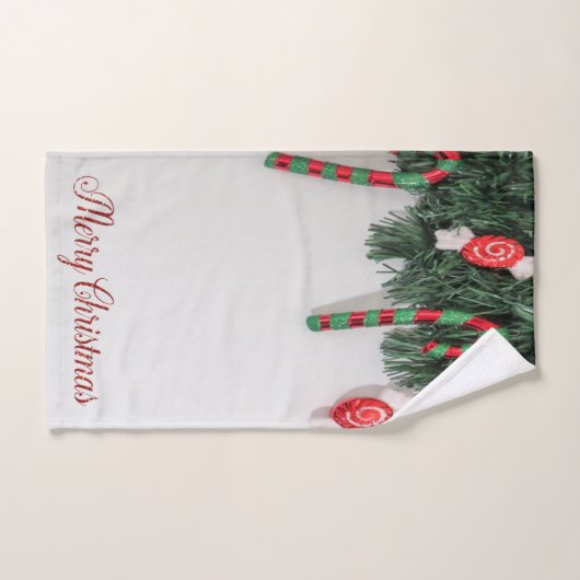 Vrolijk kerstfeest, kerstcadeautjes bad handdoek (Handdoek)