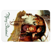 Vrolijk kerstfeest.  kerstcadeautjes magneet (Horizontaal)