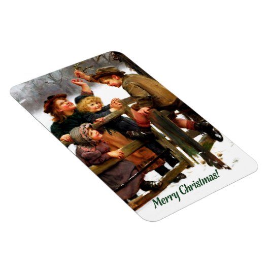 Vrolijk kerstfeest.  kerstcadeautjes magneet (Rechterzijde)