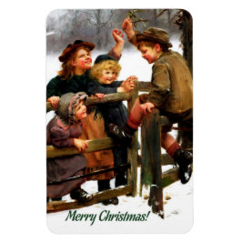 Vrolijk kerstfeest.  kerstcadeautjes magneet