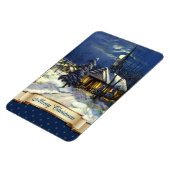 Vrolijk kerstfeest. kerstcadeautjes voor kerken magneet (Linkerzijde)