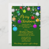 Vrolijk kerstfeest, kerstdiner kaart (Voorkant)