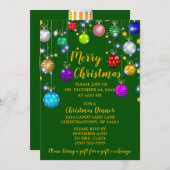 Vrolijk kerstfeest, kerstdiner kaart