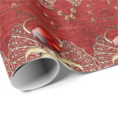 Vrolijk kerstfeest - Kerstengel - Rood Cadeaupapier (Rol Hoek)