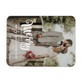 Vrolijk kerstfeest | Kerstfeest met een bruiloft Magneet (Horizontaal)