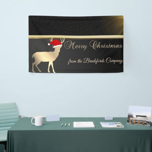 Vrolijk kerstfeest, kerstfeestdag kerstman, bedrij spandoek (Beurs)