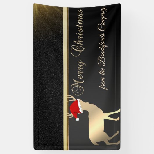 Vrolijk kerstfeest, kerstfeestdag kerstman, bedrij spandoek (Verticaal)