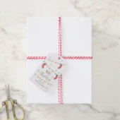 Vrolijk kerstfeest, kerstfeestdag label cadeaulabel (Met Touw)