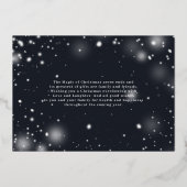 Vrolijk kerstfeest | Kerstfeestfoto van Elegant Folie Feestdagenkaart (Achterkant)