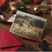 Vrolijk kerstfeest | Kerstfeestfoto van Elegant Folie Feestdagenkaart