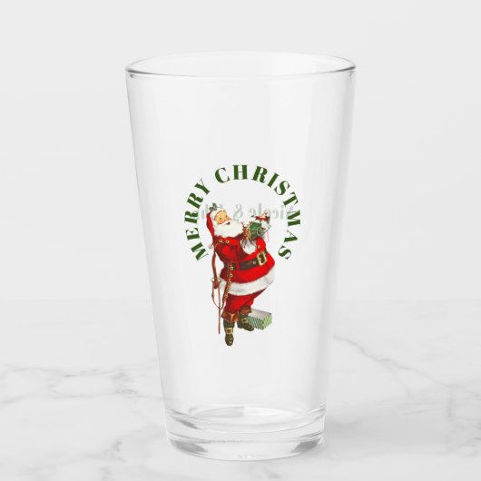Vrolijk kerstfeest, kerstglas glas (Voorkant)