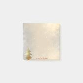 Vrolijk kerstfeest, kerstgouden boom - op maat gem post-it® notes (Voorkant)