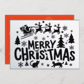 Vrolijk kerstfeest  kerstkaart (Voorkant / Achterkant)