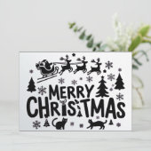 Vrolijk kerstfeest kerstkaart (Staand voorkant)