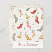 vrolijk kerstfeest! Kerstkaart. Feestdagenkaart (Voorkant / Achterkant)