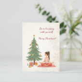 vrolijk kerstfeest! Kerstkaart. Feestdagenkaart (Staand voorkant)