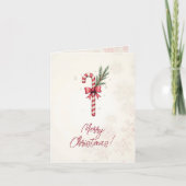 vrolijk kerstfeest! Kerstkaart. kerst-snoep Feestdagen Kaart (Voorkant)