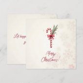 vrolijk kerstfeest! Kerstkaart. kerst-snoep Feestdagenkaart (Voorkant / Achterkant)