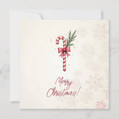 vrolijk kerstfeest! Kerstkaart. kerst-snoep Feestdagenkaart (Voorkant)