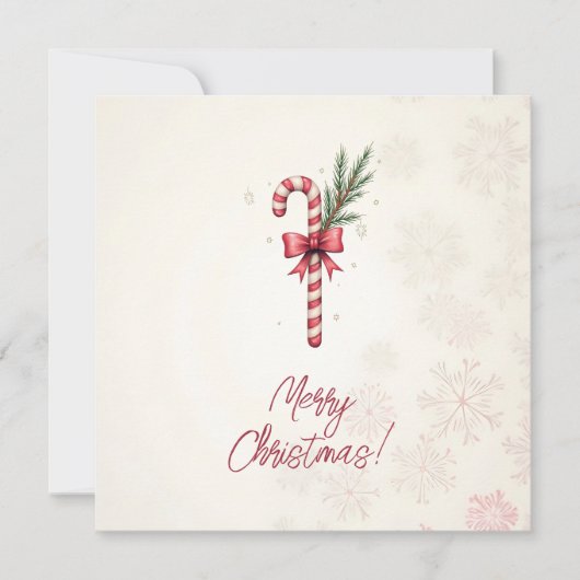 vrolijk kerstfeest! Kerstkaart. kerst-snoep Feestdagenkaart (Voorkant)