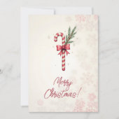 vrolijk kerstfeest! Kerstkaart. kerst-snoep Feestdagenkaart (Voorkant)