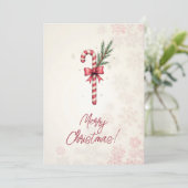 vrolijk kerstfeest! Kerstkaart. kerst-snoep Feestdagenkaart (Staand voorkant)