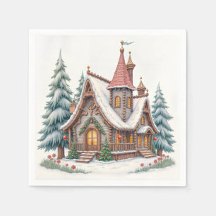 vrolijk kerstfeest! Kerstkaart. kerst-snoep Servet