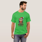 Vrolijk kerstfeest, kerstkat t-shirt (Voorkant volledig)