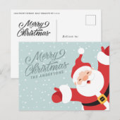 Vrolijk kerstfeest kerstkerige kerstman | briefkaart (Voorkant / Achterkant)