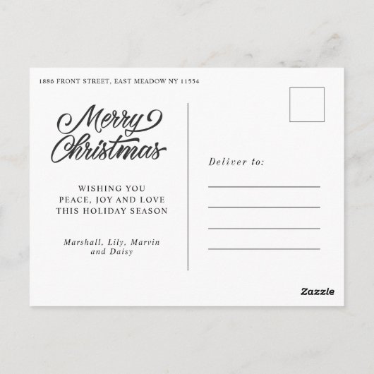 Vrolijk kerstfeest kerstkerige kerstman | briefkaart (Achterkant)