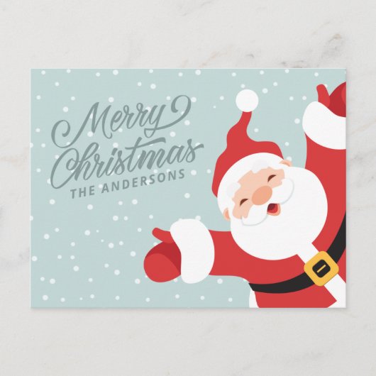 Vrolijk kerstfeest kerstkerige kerstman | briefkaart (Voorkant)